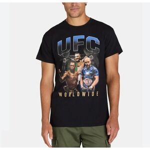 UFC Worldwide T-Shirt size Medium Graphic Tee Israel Adesanya Jones‎ McGreggor